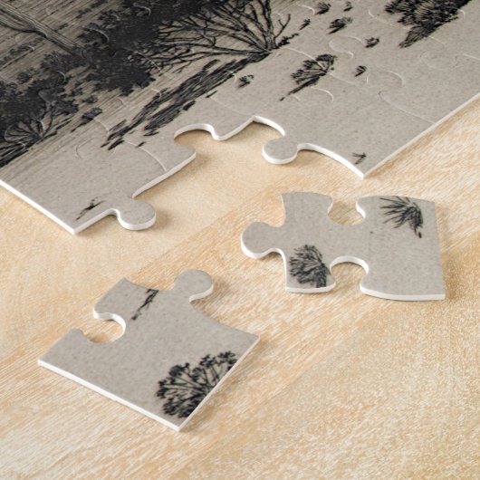 Wüstenlandschaft mit Kakteen-Scene-Puzzle Puzzle (Seite)