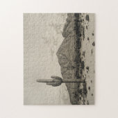 Wüstenlandschaft mit Kakteen-Scene-Puzzle Puzzle (Vertikal)