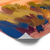 Wüstenlandschaft mit lebendigem Himmel Wandkunst Poster (Ecke)