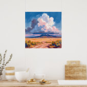 Wüstenlandschaft mit lebendigem Himmel Wandkunst Poster (Küche)