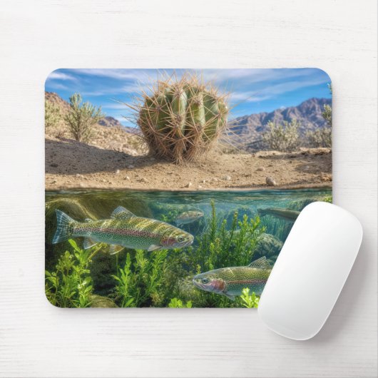 Wüstenlandschaft mit unterirdischer Seeszene Mousepad (Mit Mouse)