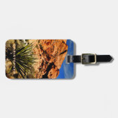 Wüstenlandschaft mit Yucca-Südwestbeutel Gepäckanhänger (Vorderseite horizontal)
