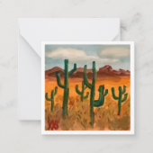 Wüstenlandschaft Mitteilungskarte (Vorderseite)