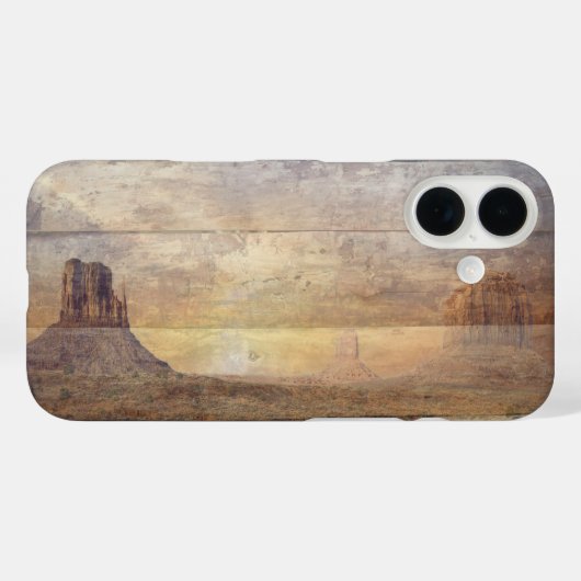 Wüstenlandschaft Monument Valley und bewölkter Him Case-Mate iPhone Hülle (Rückseite (Horizontal))