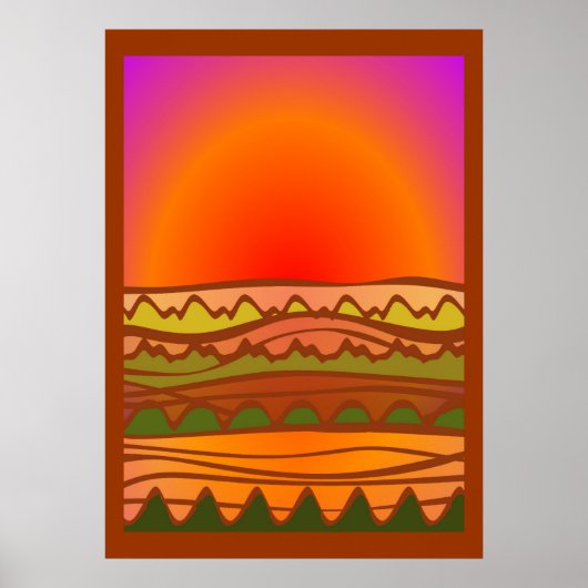 Wüstenlandschaft Poster (Vorne)