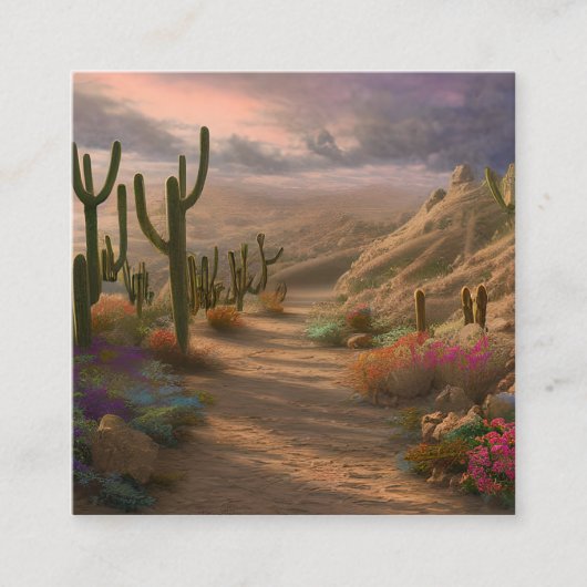 Wüstenlandschaft Quadratische Visitenkarte (Vorderseite)