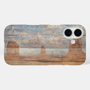 Wüstenlandschaft Sandsteinfelsen Und Himmlischer H iPhone 16 Hülle