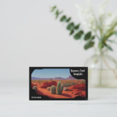 Wüstenlandschaft Sunset Business Card Visitenkarte (Stehend Vorderseite)