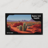 Wüstenlandschaft Sunset Business Card Visitenkarte (Vorderseite)