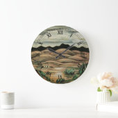 Wüstenlandschaft von Marsden Hartley, Vintage Kuns Große Wanduhr (Zuhause)