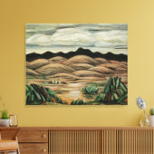Wüstenlandschaft von Marsden Hartley, Vintage Kuns Leinwanddruck (Insitu (Wohnzimmer))