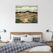 Wüstenlandschaft von Marsden Hartley, Vintage Kuns Leinwanddruck (Insitu (Schlafzimmer))