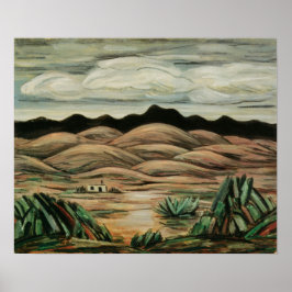 Wüstenlandschaft von Marsden Hartley, Vintage Kuns Poster