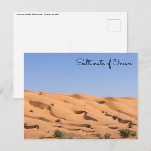 Wüstenlandschaft Wahiba Sands - Oman Postkarte