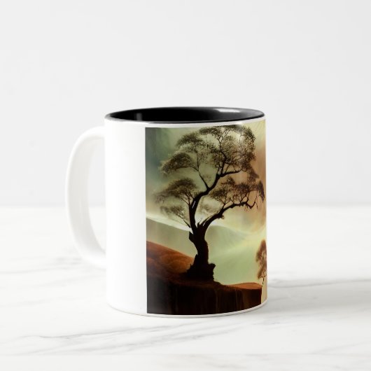 Wüstenlandschaft Zweifarbige Tasse (Vorderseite Links)