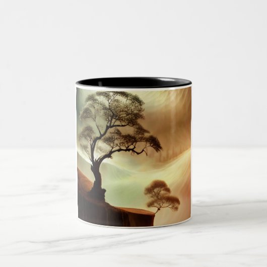 Wüstenlandschaft Zweifarbige Tasse (Mittel)