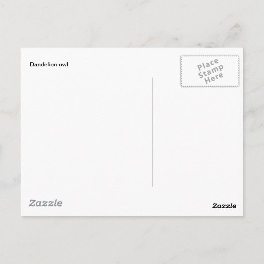 Wüstenleuchter Postkarte (Rückseite)