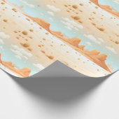 Wüstenliebe: Kakteen unter Himmelshimmel Geschenkpapier (Ecke)