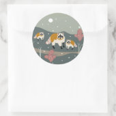 Wüstenlogenaufkleber Runder Aufkleber (Tasche)