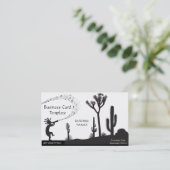 Wüstenlogos Kokopelli Musiknotens  Visitenkarte (Stehend Vorderseite)