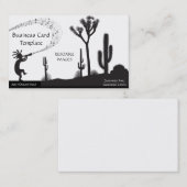 Wüstenlogos Kokopelli Musiknotens Visitenkarte (Vorne/Hinten)