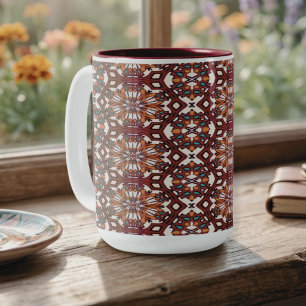 Wüstenmandalas Zweifarbige Tasse