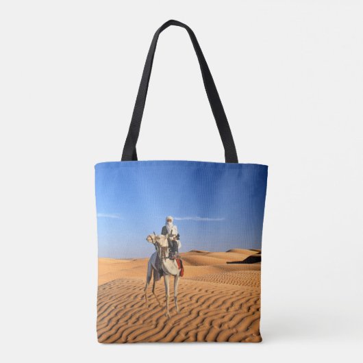 Wüstenmann auf einer Kamel-Tasche Tasche (Rückseite)