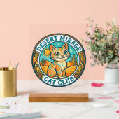 Wüstenmirage-Katze Katze-Mutter-Geschenkidee - Wüs Acrylschild (Hochzeit)