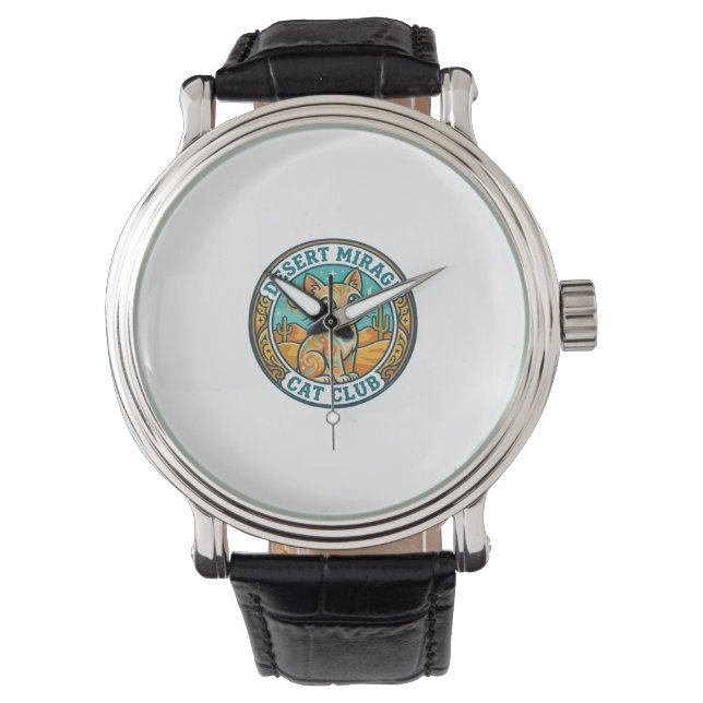 Wüstenmirage-Katze Katze-Mutter-Geschenkidee - Wüs Armbanduhr (Vorderseite)