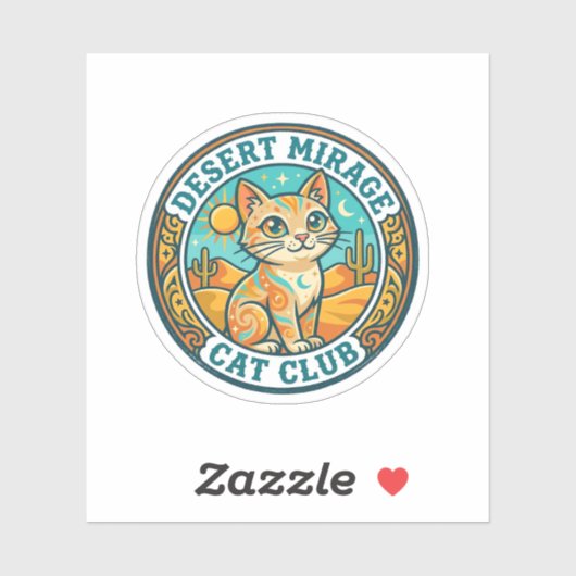 Wüstenmirage-Katze Katze-Mutter-Geschenkidee - Wüs Aufkleber (Blatt)