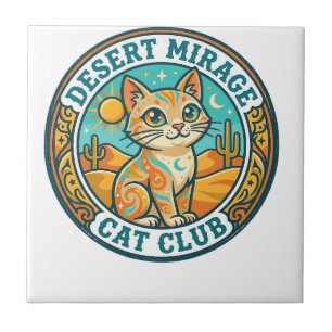 Wüstenmirage-Katze Katze-Mutter-Geschenkidee - Wüs Fliese