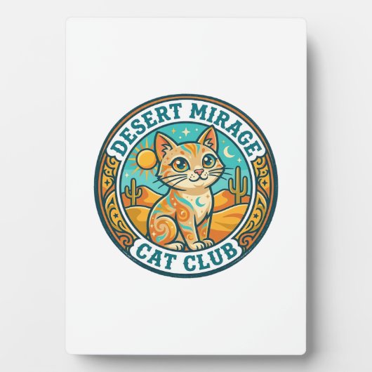 Wüstenmirage-Katze Katze-Mutter-Geschenkidee - Wüs Fotoplatte (Vorderseite)