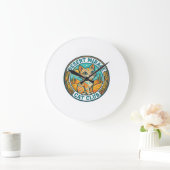 Wüstenmirage-Katze Katze-Mutter-Geschenkidee - Wüs Große Wanduhr (Zuhause)