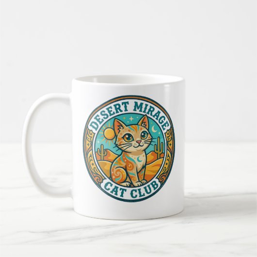 Wüstenmirage-Katze Katze-Mutter-Geschenkidee - Wüs Kaffeetasse (Links)