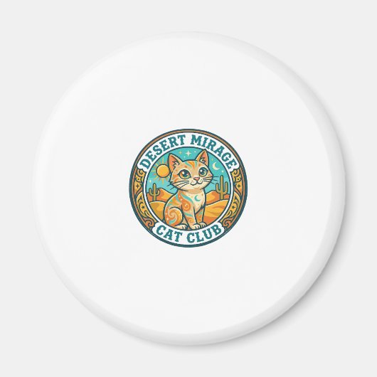 Wüstenmirage-Katze Katze-Mutter-Geschenkidee - Wüs Magnet (Vorne)