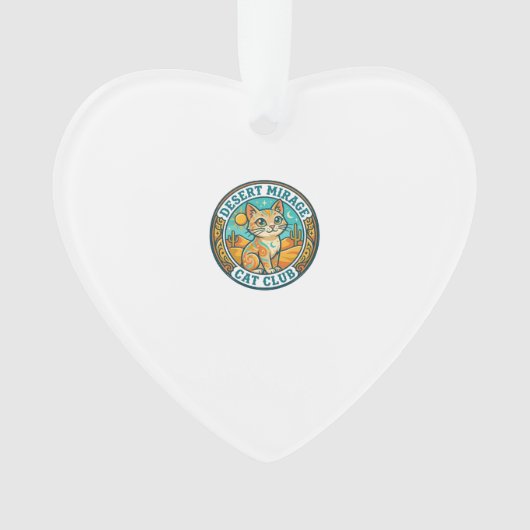 Wüstenmirage-Katze Katze-Mutter-Geschenkidee - Wüs Ornament (Vorderseite)