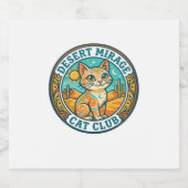 Wüstenmirage-Katze Katze-Mutter-Geschenkidee - Wüs Schaumweinetikett (Einzelnes Label)