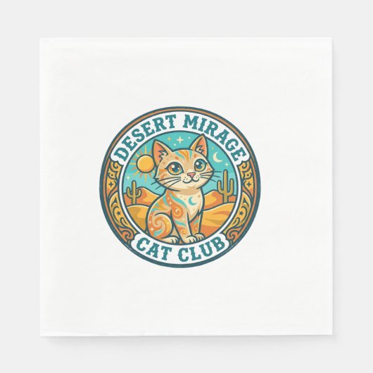 Wüstenmirage-Katze Katze-Mutter-Geschenkidee - Wüs Serviette (Vorderseite)