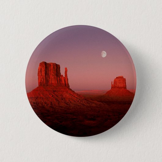Wüstenmoonrise-Monument-Tal Utah Button (Vorderseite)