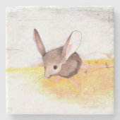 Wüstenmouse Steinuntersetzer (Vorderseite)