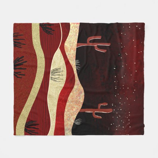 Wüstennacht Fleecedecke (Vorderseite (Horizontal))
