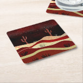 Wüstennacht Rechteckiger Pappuntersetzer (angewinkelt)