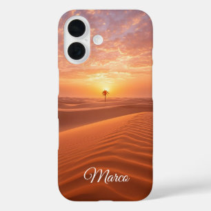 Wüstennähe - Goldene Dünen bei Sonnenuntergang iPhone 16 Hülle