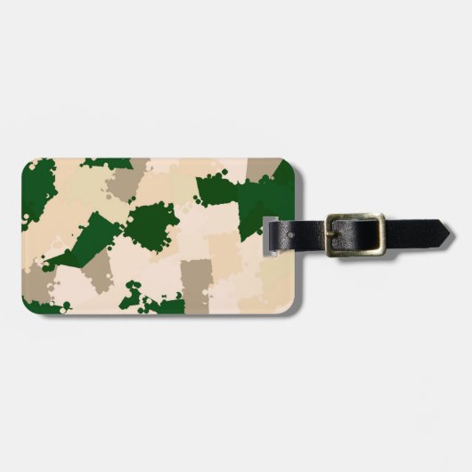 Wüstenoase-Camouflage Gepäckanhänger (Vorderseite horizontal)