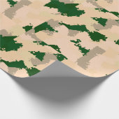 Wüstenoase-Camouflage Geschenkpapier (Ecke)