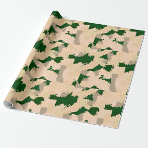 Wüstenoase-Camouflage Geschenkpapier