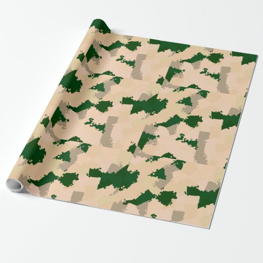 Wüstenoase-Camouflage Geschenkpapier (Ungerollt)