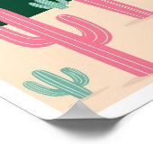 Wüstenoase: Ein farbenprächtiger Kakteen-Traum Poster (Ecke)