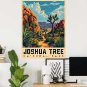 Wüstenoase: Joshua-Tree-Nationalpark Poster (Heimbüro)