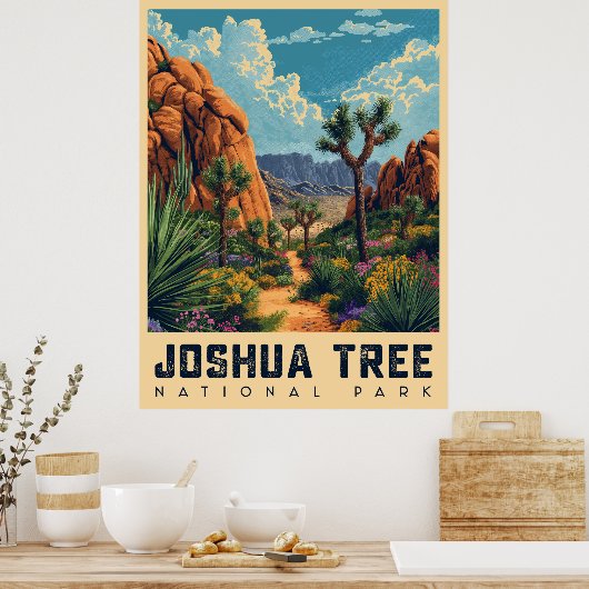 Wüstenoase: Joshua-Tree-Nationalpark Poster (Küche)